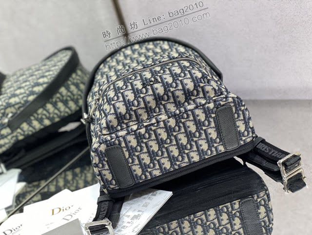 Dior男包 迪奧Oblique復古老花小號雙肩包後背包  dfk1657